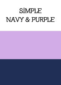 Simple navy & purple.
