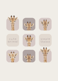 ANIMALS - Giraffe - BROWN GRAY