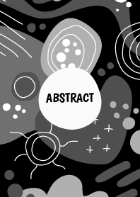 Abstract Hand Drawn Shape Black