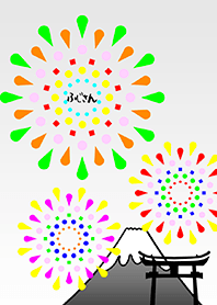 Mount Fuji Fireworks Festival (White)#2