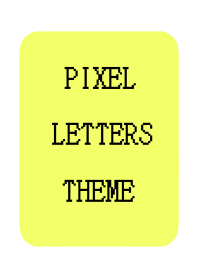 PIXEL LETTERS THEME[LIME YELLOW]-WHITE