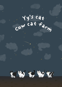 Yy's cat midnight in the cow cat farm