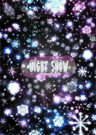 Night snow