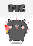 Simple Kawaii Black Pig Theme (jp)