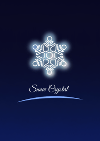 snow crystal neon blue