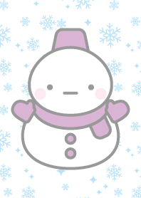 紫色雪だるま（スノーマン）の着せかえ