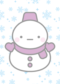 cute purple snowman theme