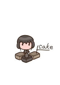girl staring - 03 - cake