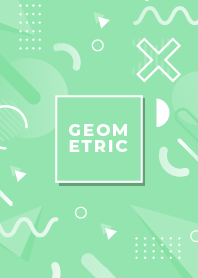 Flat Geometric Algae Green