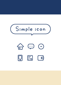 Simple icon navy and beige