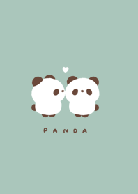 Panda friends /mint green.