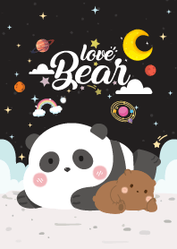 คุณหมีสามตัว เลิฟๆ สีดำ