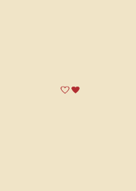 minimam heart (red beige)