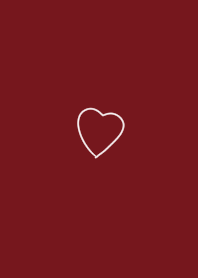 Fashionable burgundy and loose heart.