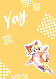 Naughty cats2 on light yellow