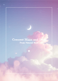 Crescent moon and stars #82