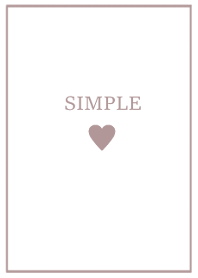 SIMPLE HEART =dusty rosepink=