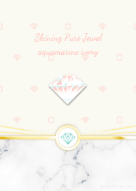 Shining Pure Jewel aquamarine ivory