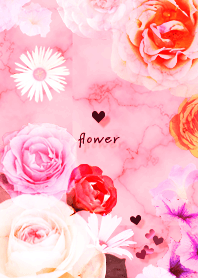 Marble and flower pinkred111_2