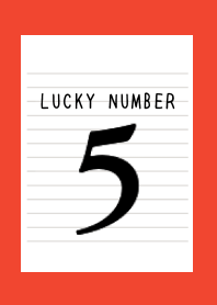 LUCKY NUMBER 5 NOTEBOOK-RED