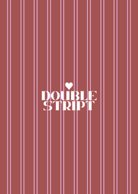 Simple Double Stripe (Dark Red & Pink)