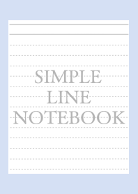SIMPLE GRAY LINE NOTEBOOK-BLUE GRAY