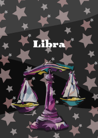 Libra constellation on black