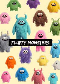Cute fluffy monster_yellow
