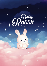 cute rabbit on the cloud 4