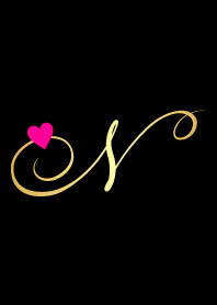 Gold initial - N -