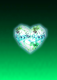 Fortune emerald blue heart