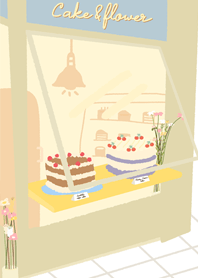 cake and flower vintage