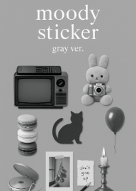 moody sticker - グレー着せかえ