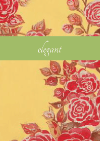 Western style roses on moss green JP