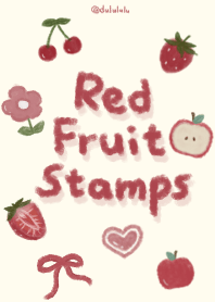 Red Fruit Stamps - Red