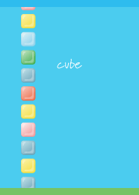 Tile and tile on blue