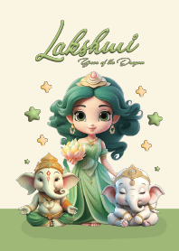 พระแม่ลักษมี & พระพิฆเนศ เงินทอง รักแท้