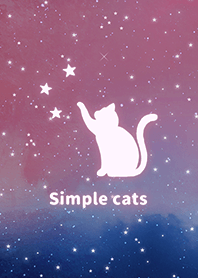 misty cat- cats Starry sky purple 3