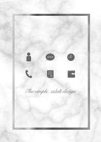 The simple adult design -marble blanc-