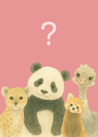 Animals tilting their heads lightpink