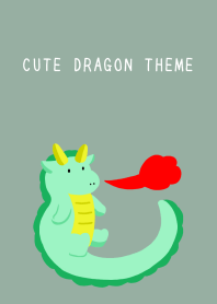 CUTE DRAGON THEMEj-DUSTY GREEN