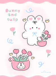 Bunny and tulip :) :) :)