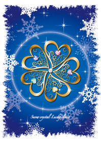 Snow crystal Lucky clover*