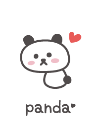 熊貓*白色*心