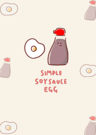 簡單的 醬油 煎雞蛋 淺褐色的