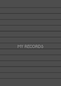 SIMPLE NOTE MY RECORDS BLACK GREY