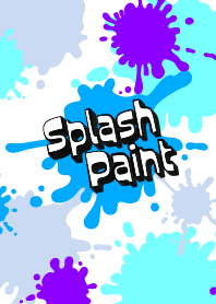 Splash Paint : White blue