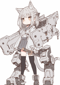 Super cute mechanical cat girl 6