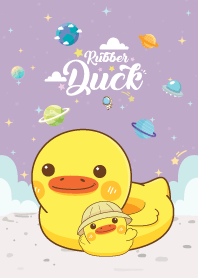 Rubber Duck Love Galaxy Violet