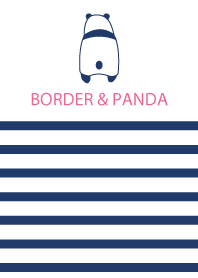 BORDER & PANDA -NAVY-